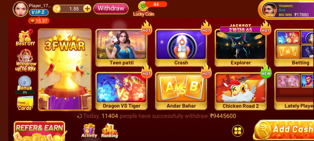 AVAILABLE GAME'S IN 3F GAMES APP